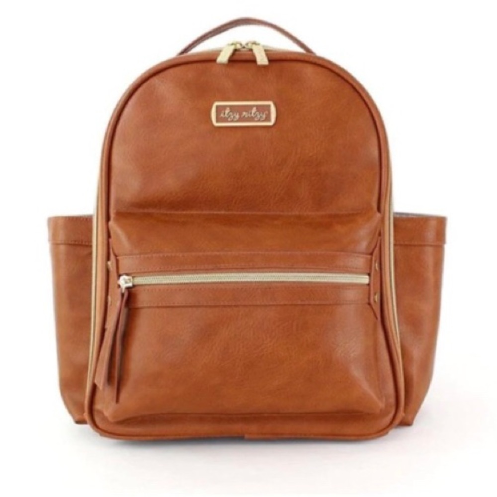 Itzy Ritzy Mini Diaper Backpack - Cognac - Like new! Only used once!
